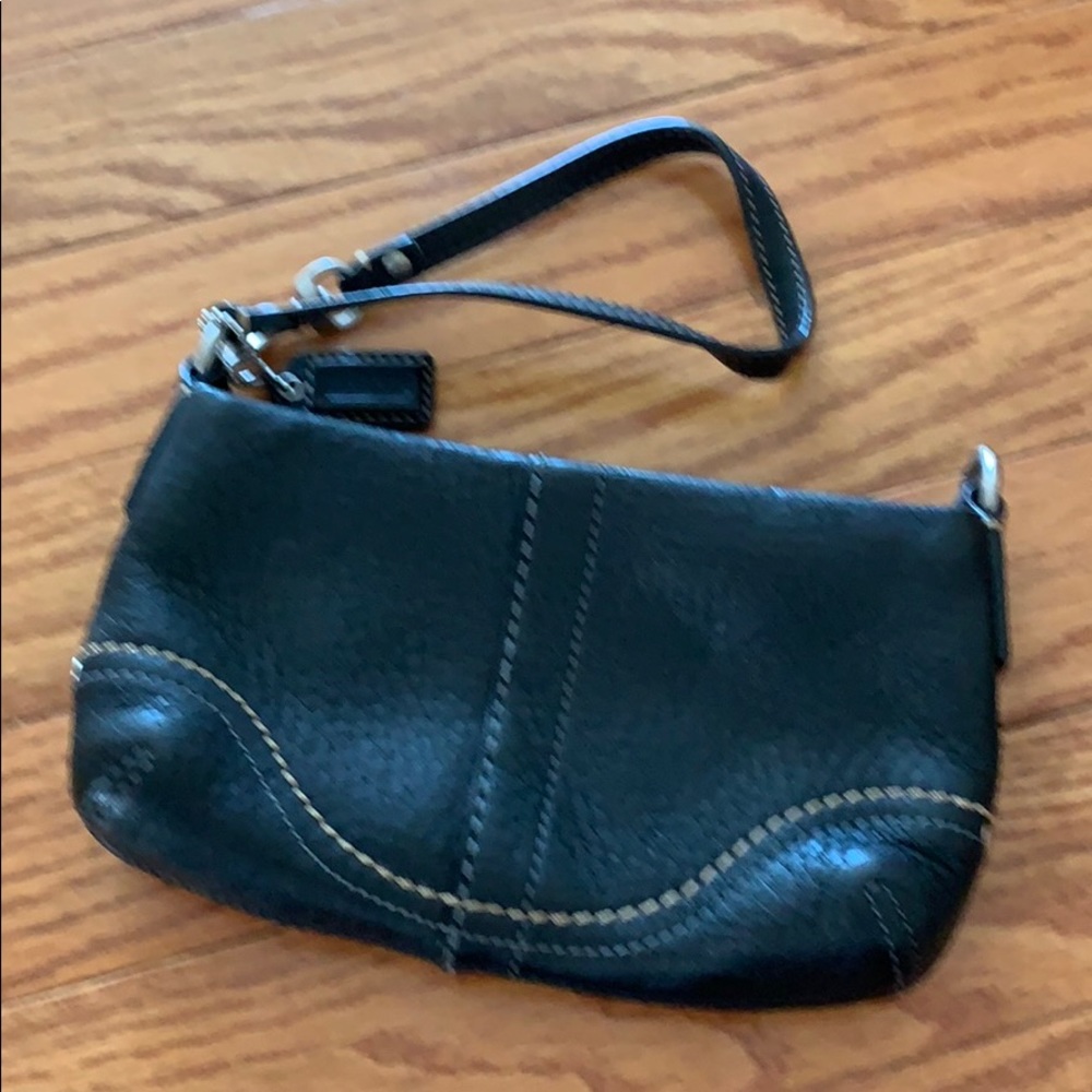 Coach wristlet leather